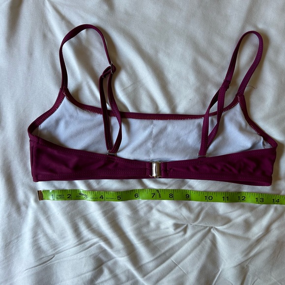 Wine red burgundy two piece bikini bathing suit - Picture 6 of 7